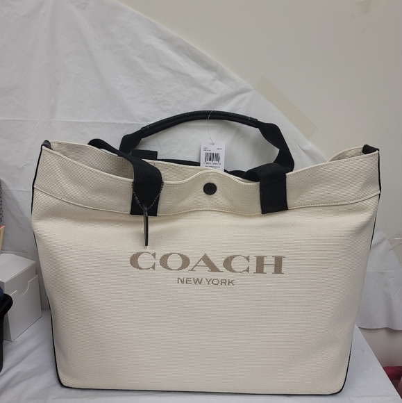 Coach off white canvas bag - Picture 1 of 8